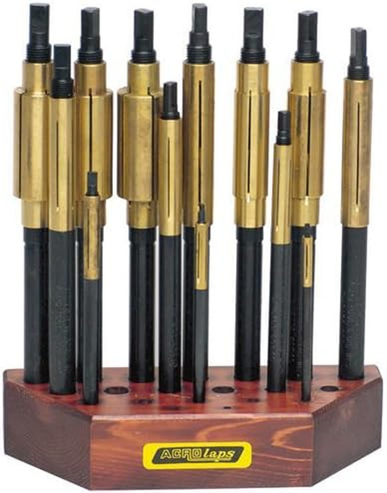 BAR-11 11 Pc 3/16" - 1/2" Brass Barrel Lap Set