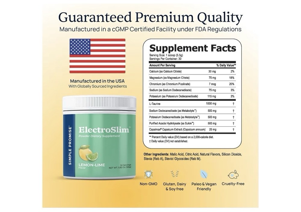 ElectroSlim by Simple PromisePeach 30 Servings