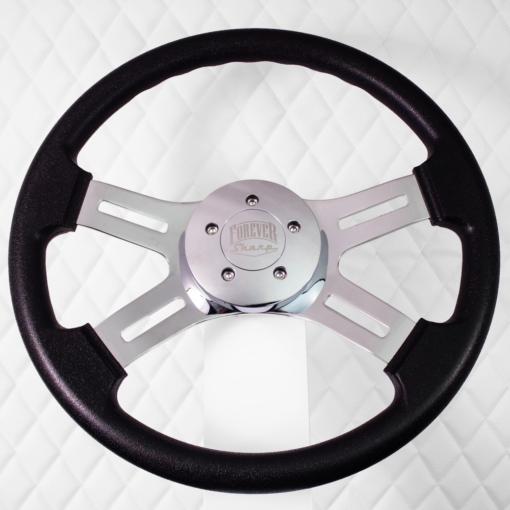 Forever Sharp 16" Steering Wheel Big Rig Black Polyurethane International T05