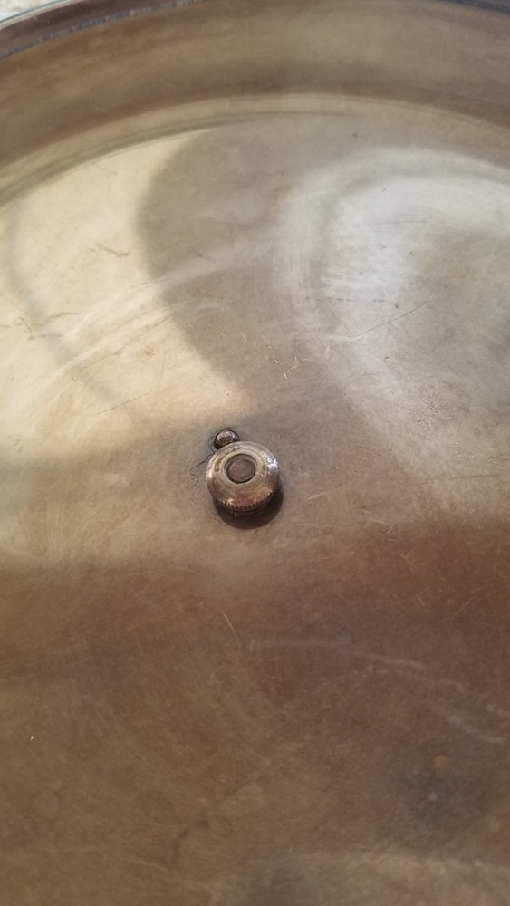 Silver Plate Round Replacement Lid Only for Casserole Serving Bowl w Grape 4011