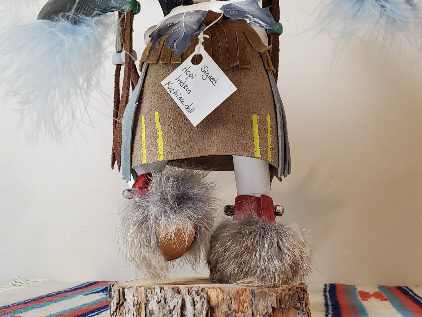 Retro Native American Signed Hopi 11" Spread Eagle Kachina Doll