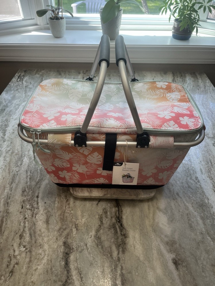 Crane Soft Sided Basket Cooler Collapsible Insulated