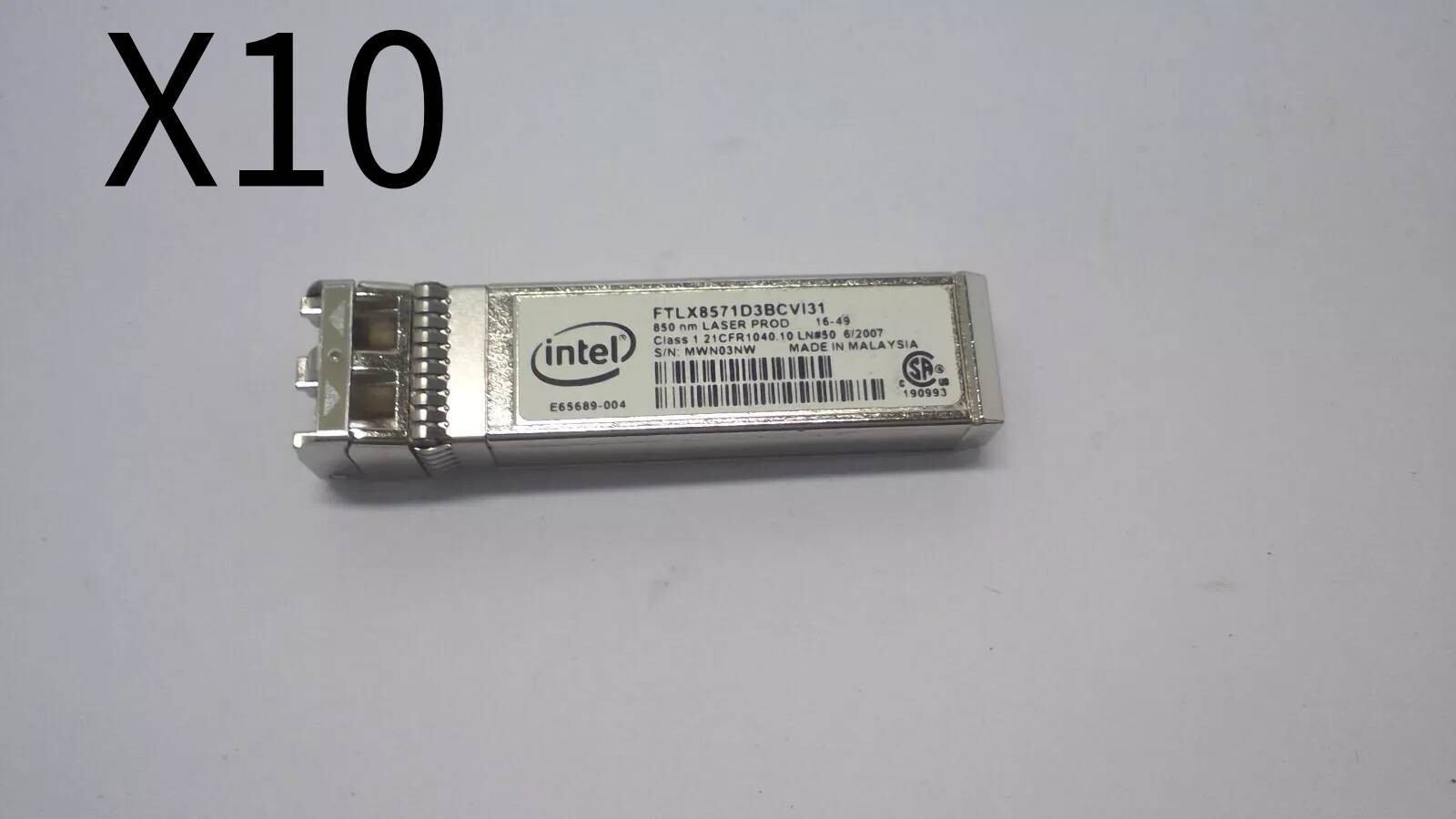 *LOT OF 10* Intel FTLX8571D3BCVI31 10gb SFP+ Transceiver