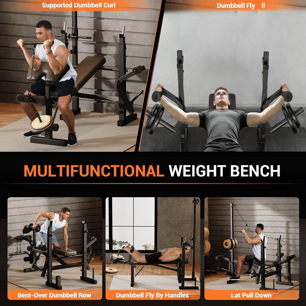 Adjustable Foldable Workout Bench Versatile All-in-One for Home Gym