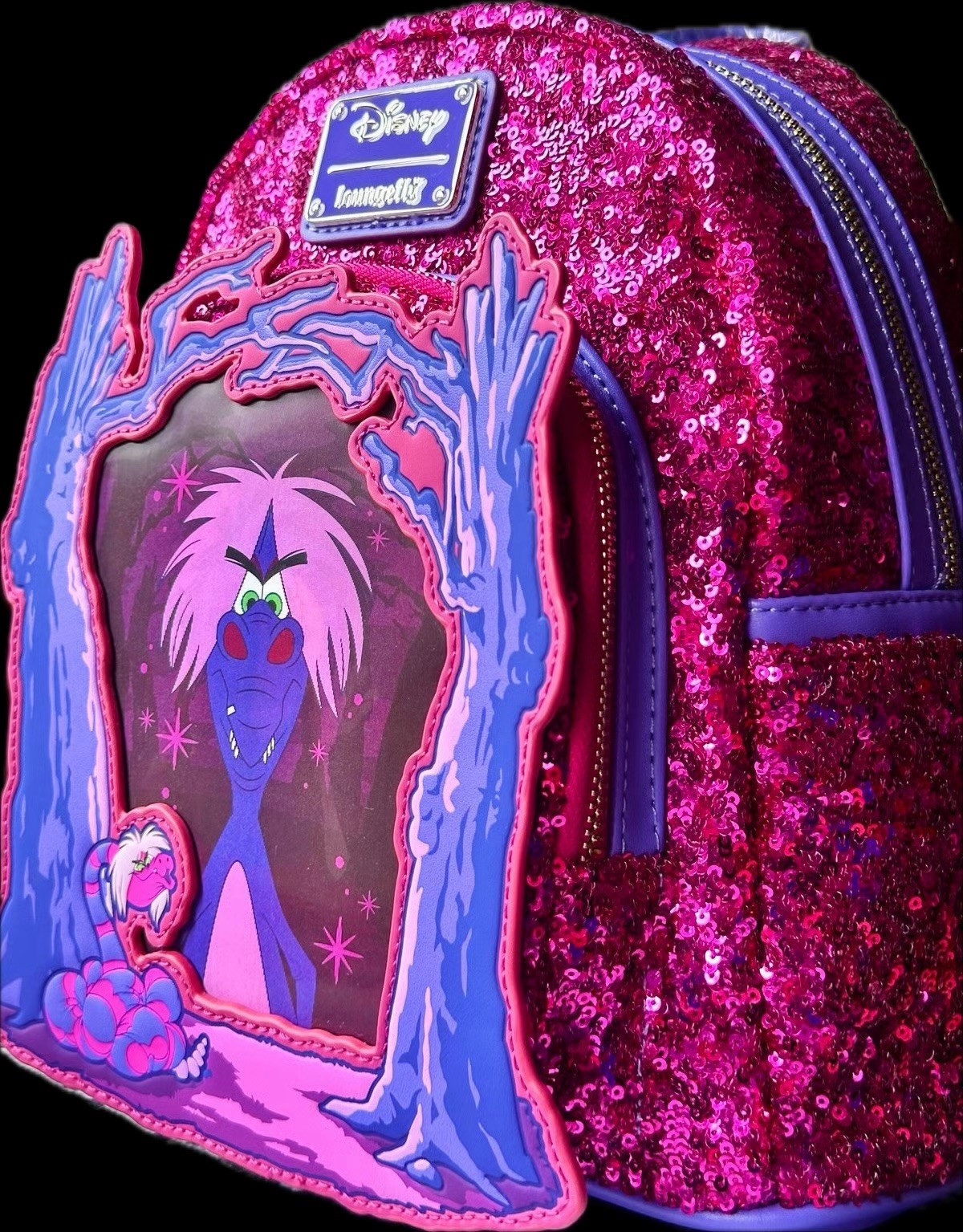 Loungefly Disney Sword in the Stone Madam Mim Lenticular Sequin UK Excl Backpack