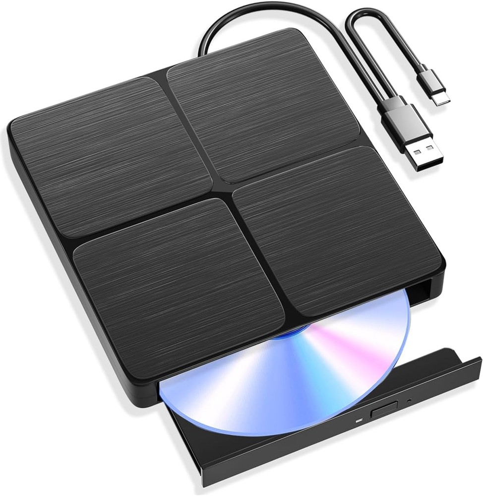 External Blu Ray Drive - Blueray/DVD for PC，USB3.0 & Type C...