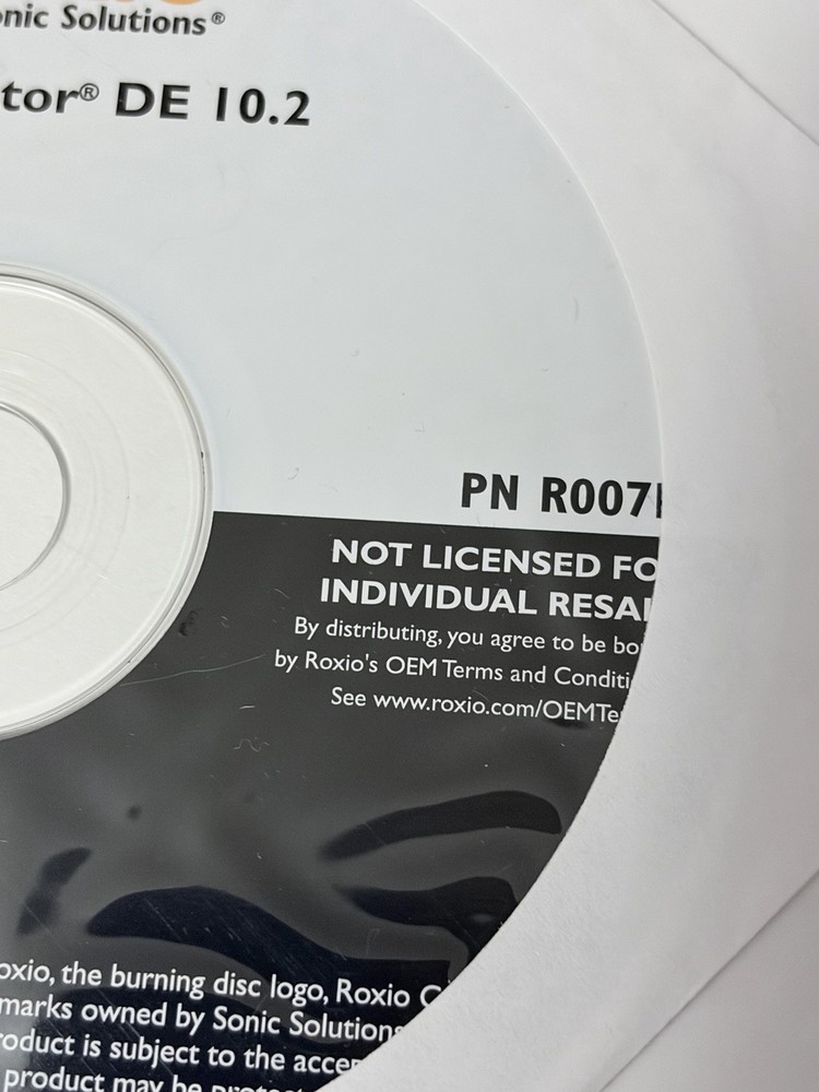 NEW Roxio Creator DE 10.2 Installation Software CD (2008) by:Sonic Solutions