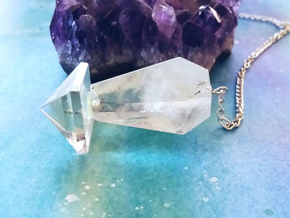 CRYSTAL Dowsing PENDULUM, Pyramid Dowsing Pendulum, Geometric Pendulum