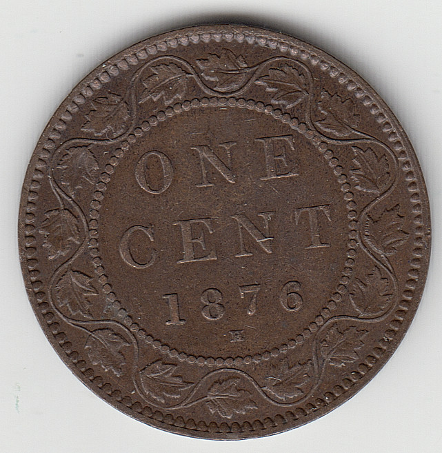 Canada 1 Cent 1876H very nice condition