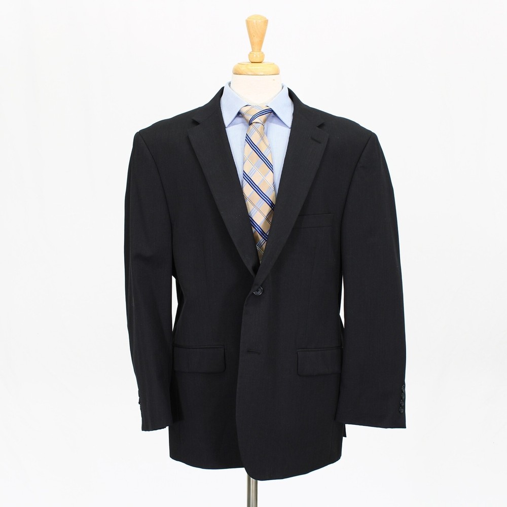 Pronto Uomo 48R Gray Sport Coat Blazer Jacket Solid 2B Wool
