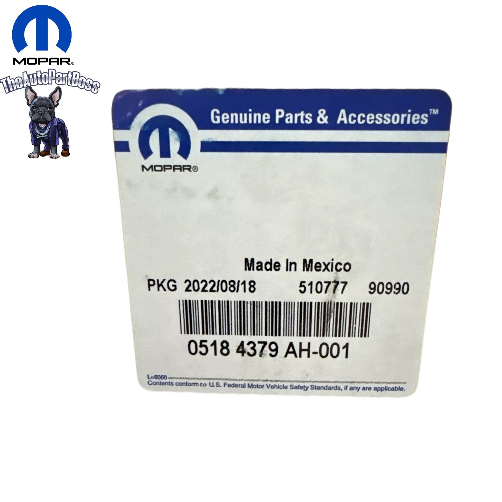 11-24 3.6L Intake Camshaft, Left Side Genuine Mopar 05184379AH