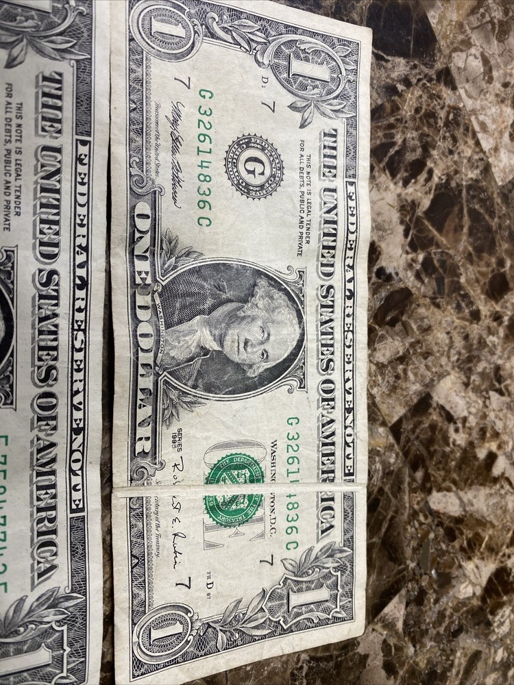 Error Notes Inking Offset Dollar Bill