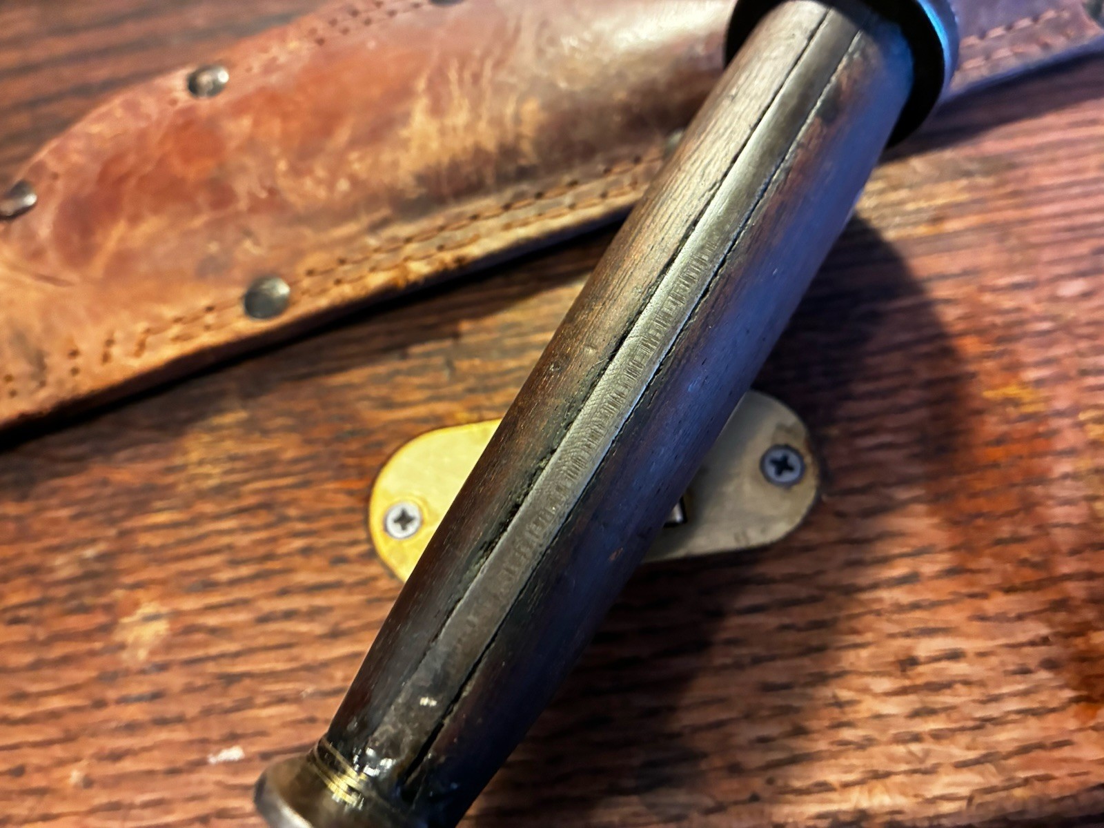 US Army USMC Marine WWII Theater Handle Western G46-8 Fighting Knife, Sheath Vtg