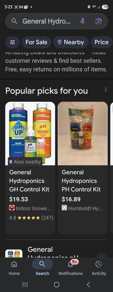 General Hydroponics pH Control Test Kit - GH 8 oz Up Down Adjustment Combo FAST