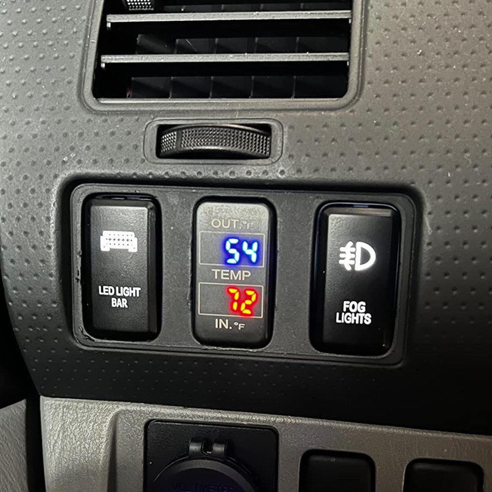 Car Internal and External Temperature Fahrenheit (Type B), Black