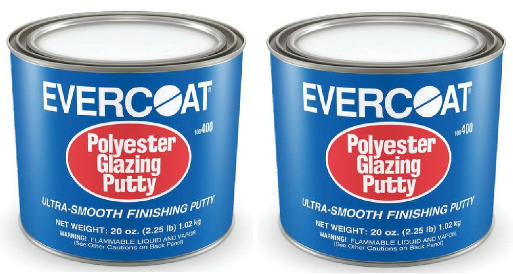 EVERCOAT400 Polyester Glazing Putty, (2 Pack)