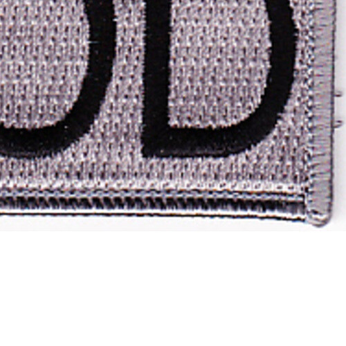 Explosive Ordnance Disposal Tab EOD Silver Patch Hook And Loop