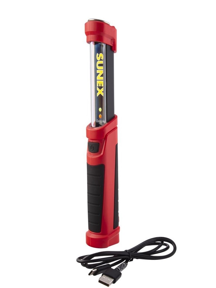 SUNEX TOOLS 400 LUMEN RECHARGABLE COB LED HANDHELD WORK LIGHT FLASH #REDLLOGO
