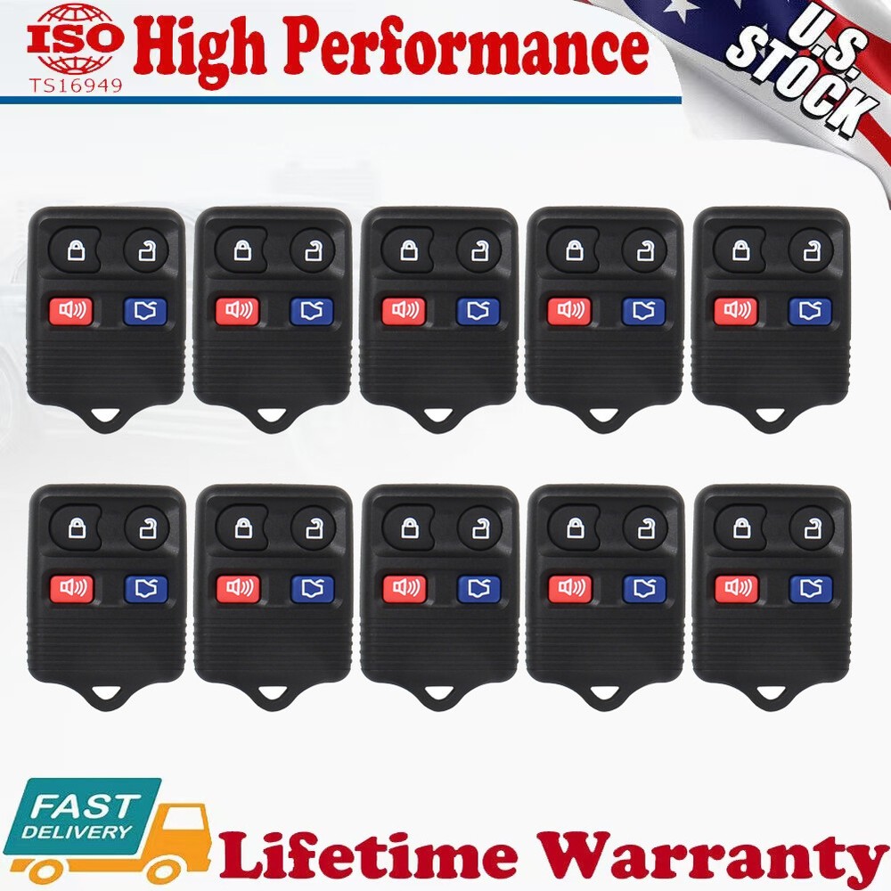 For Ford Replacement Alarm Remote Keyless Entry Control Key FOB Clicker 4 Button