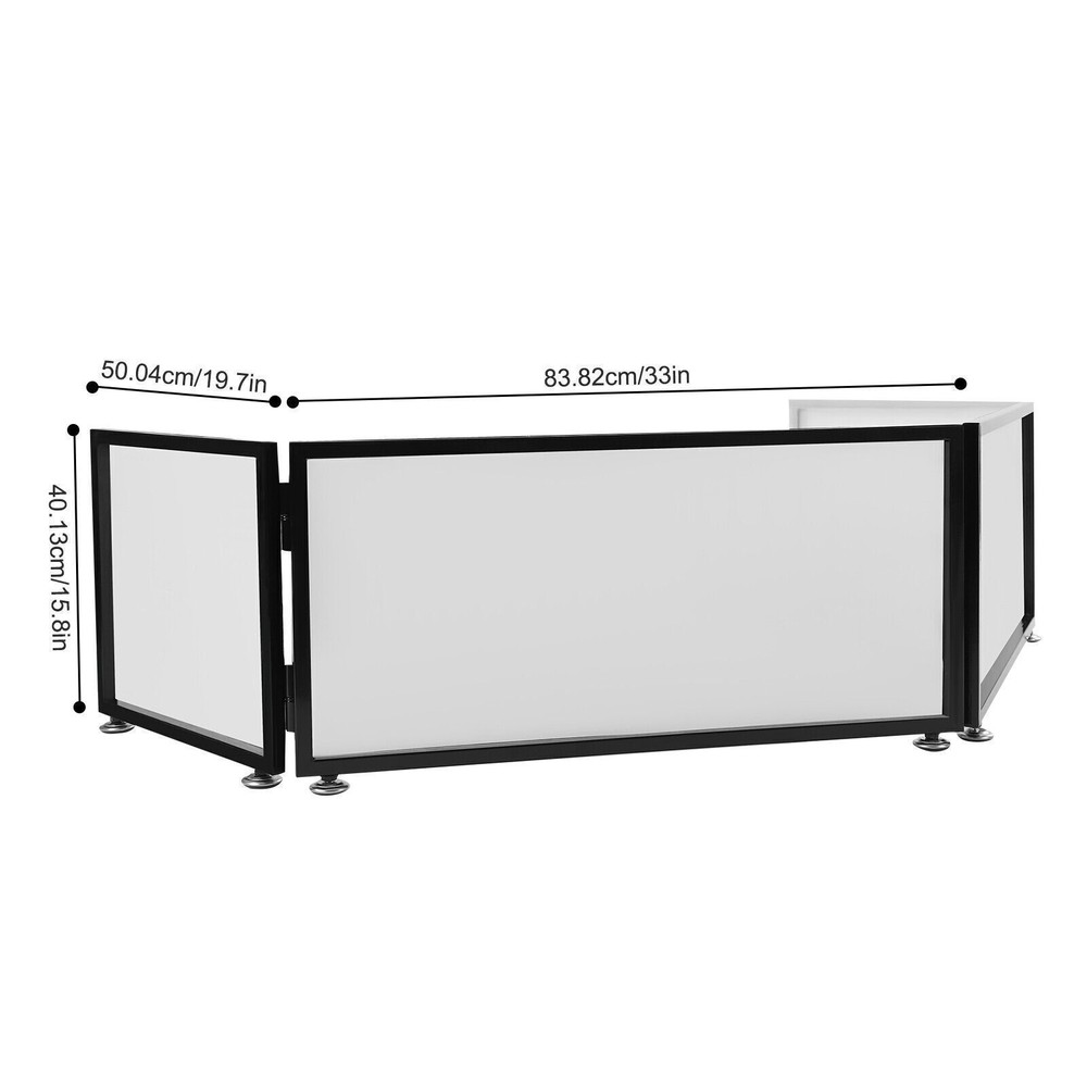 Portable Event Facade 4 Sections Tabletop DJ Booth Foldable Cover Screen] US