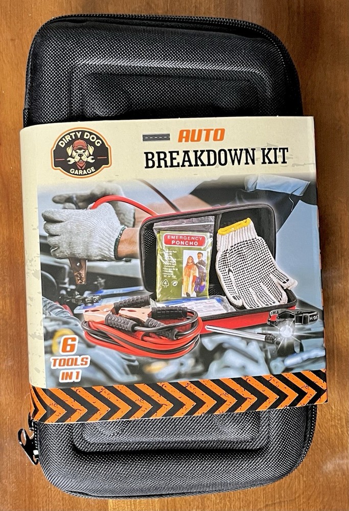 💥 Dirty Dog Emergency Auto Breakdown Kit 6 Emergency Tools NWT