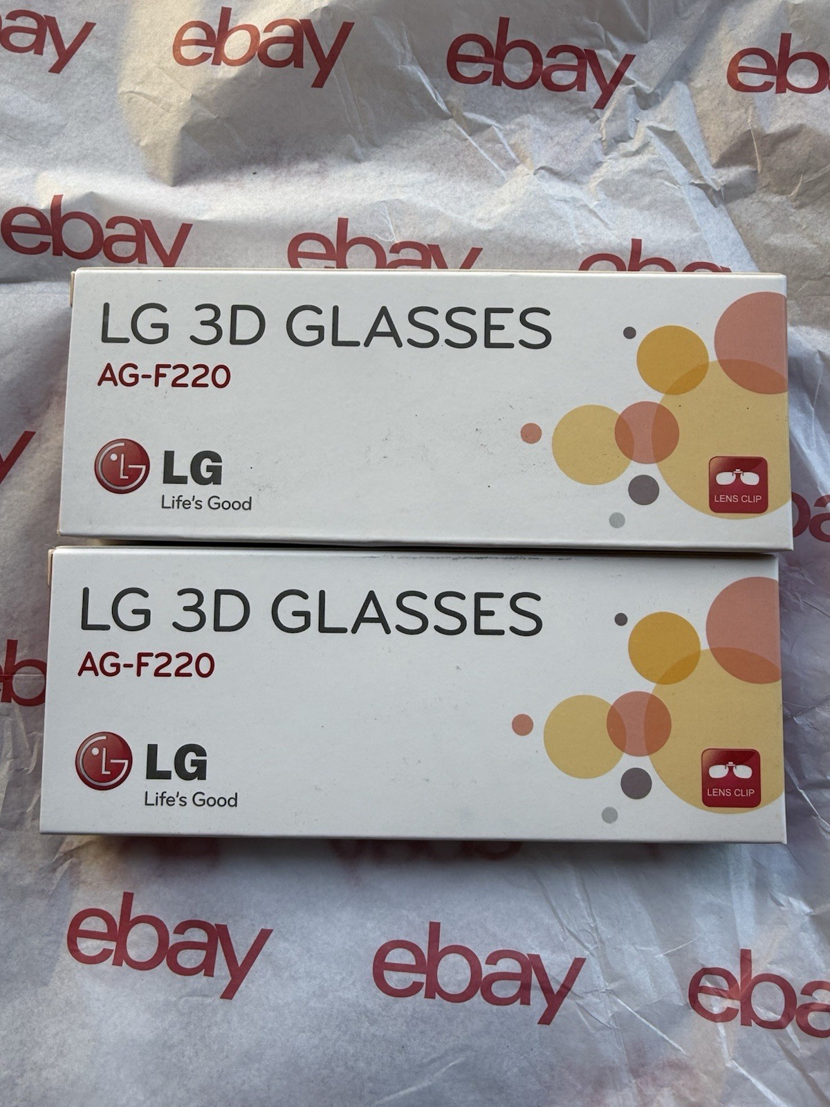 2 Pairs Clip-On Passive 3D Glass with Polarized Lenses for Vizio Genuine LG 3DTV