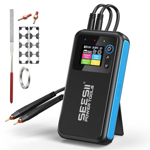 Battery Spot Welder: Continuous Welding Function, 8.0Ah Rechargeable Blue