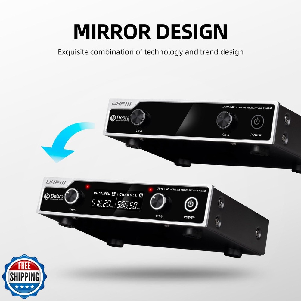 D Debra Wireless Microphone System UHF UBR-102 with Cordless Hand