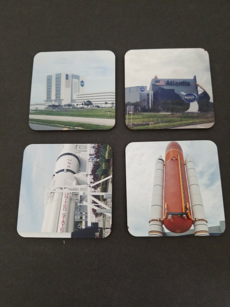 4 - VINTAGE NASA ASTRONAUT COASTERS