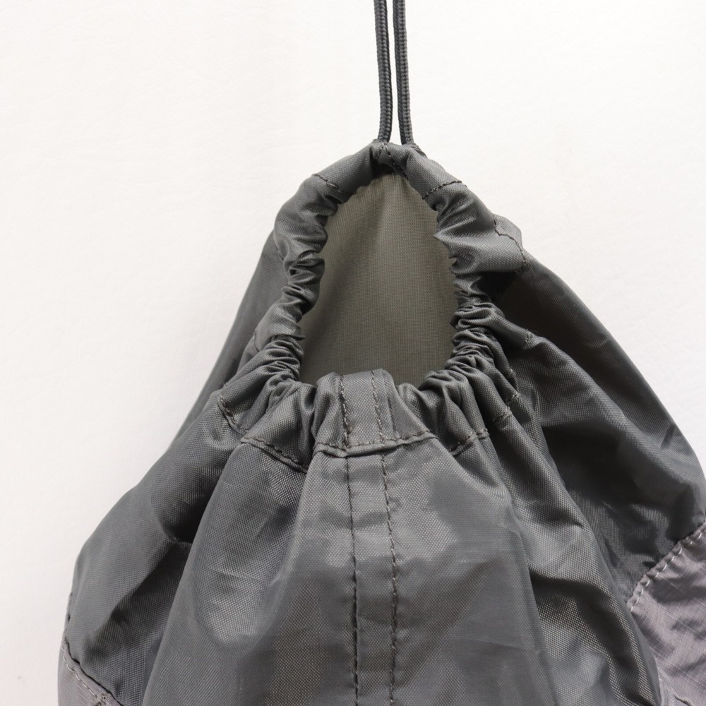 Ascend Backpack Water Resistant Hiking Light Pack Drawstring Folding Gray Nylon