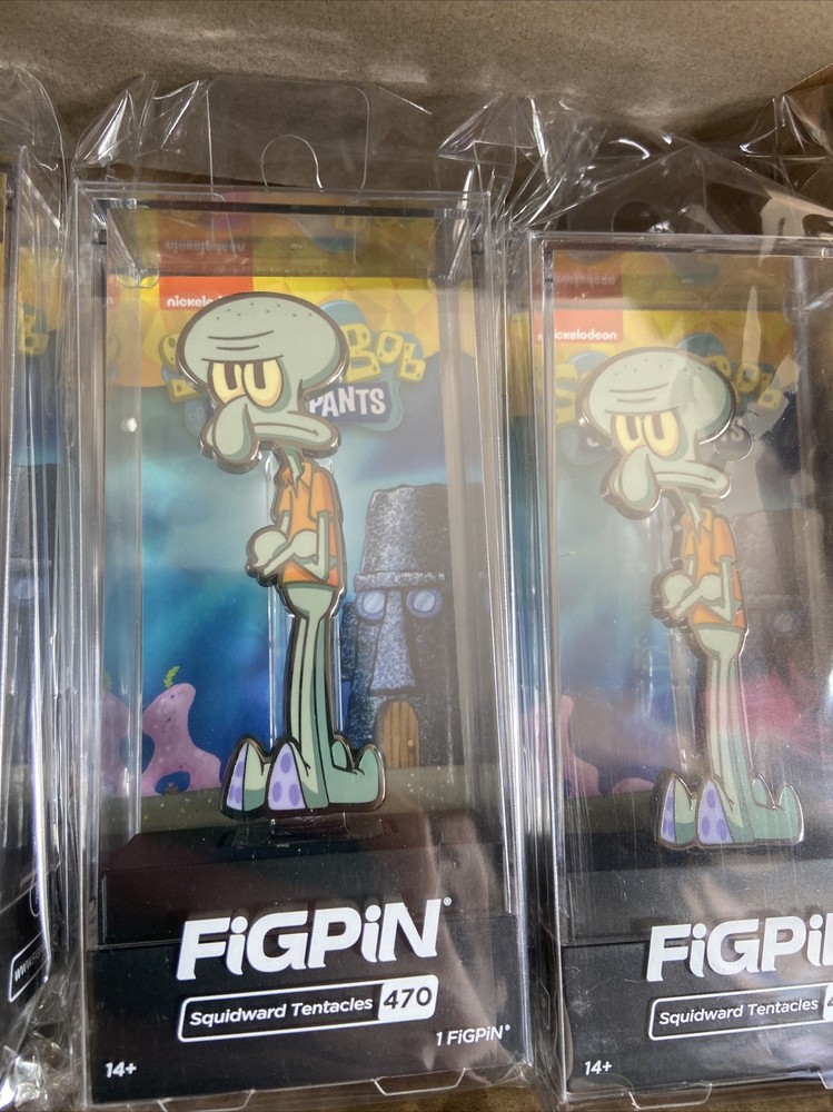 Figpin Spongebob Squidward Tentacles #470 Pin 1st Edition Hard Case