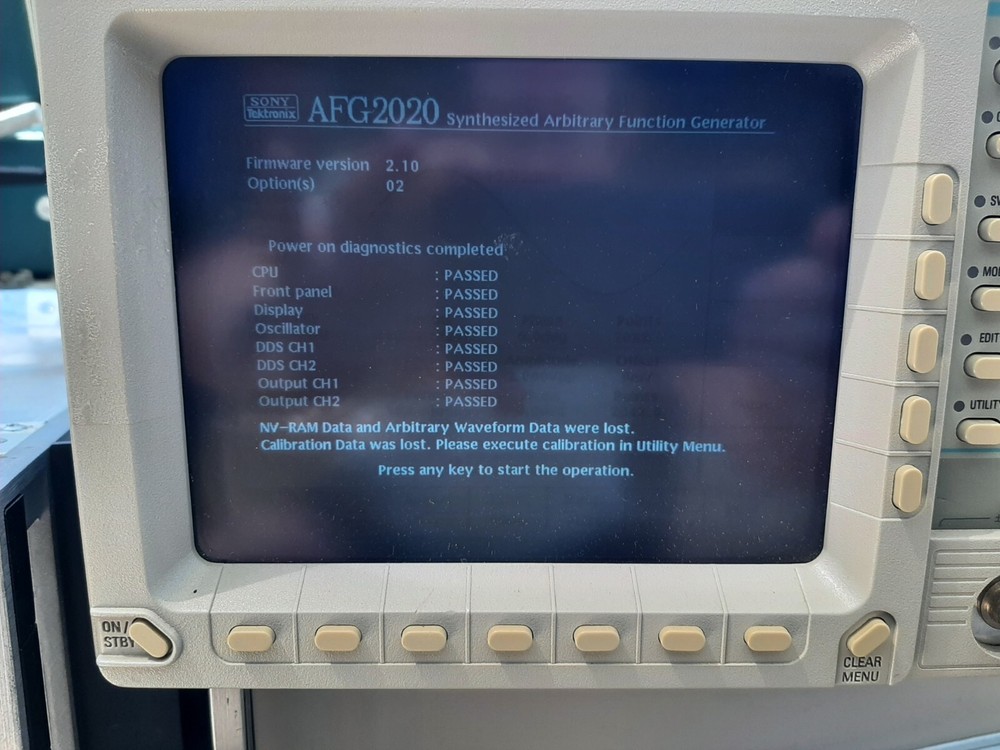 Sony Tektronix AFG2020 100MHz Programmable Arbitrary Waveform Generator opt 02