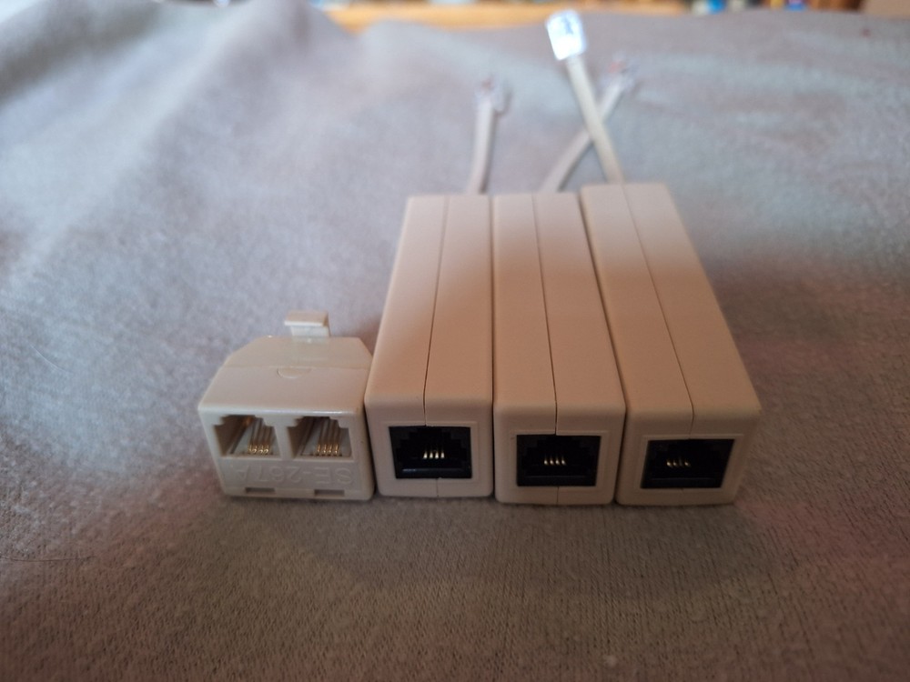 3 High Speed Internet In-line Filters & 1 Adapter