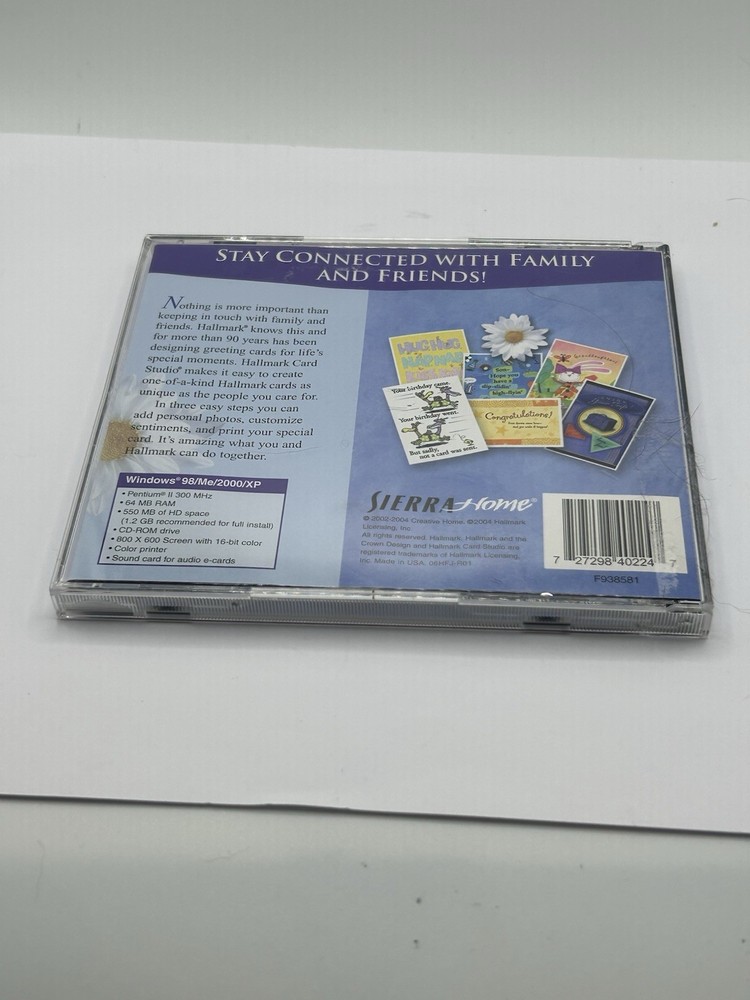 VINTAGE HALLMARK CARD STUDIO 2005 - DESKTOP PUBLISHING SOFTWARE - PC CD