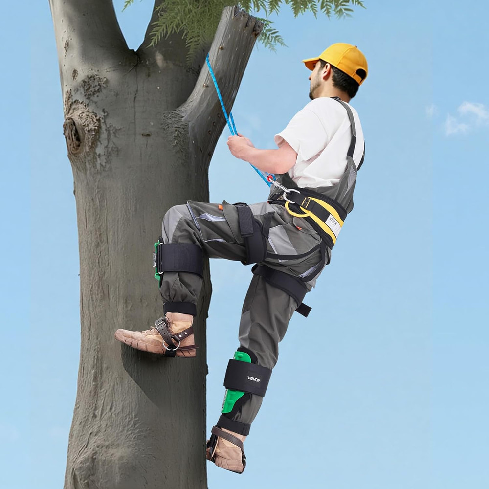 Tree Climbing Spikes Set, 1 Pair Height-Adjustable Climbing Spurs with Security