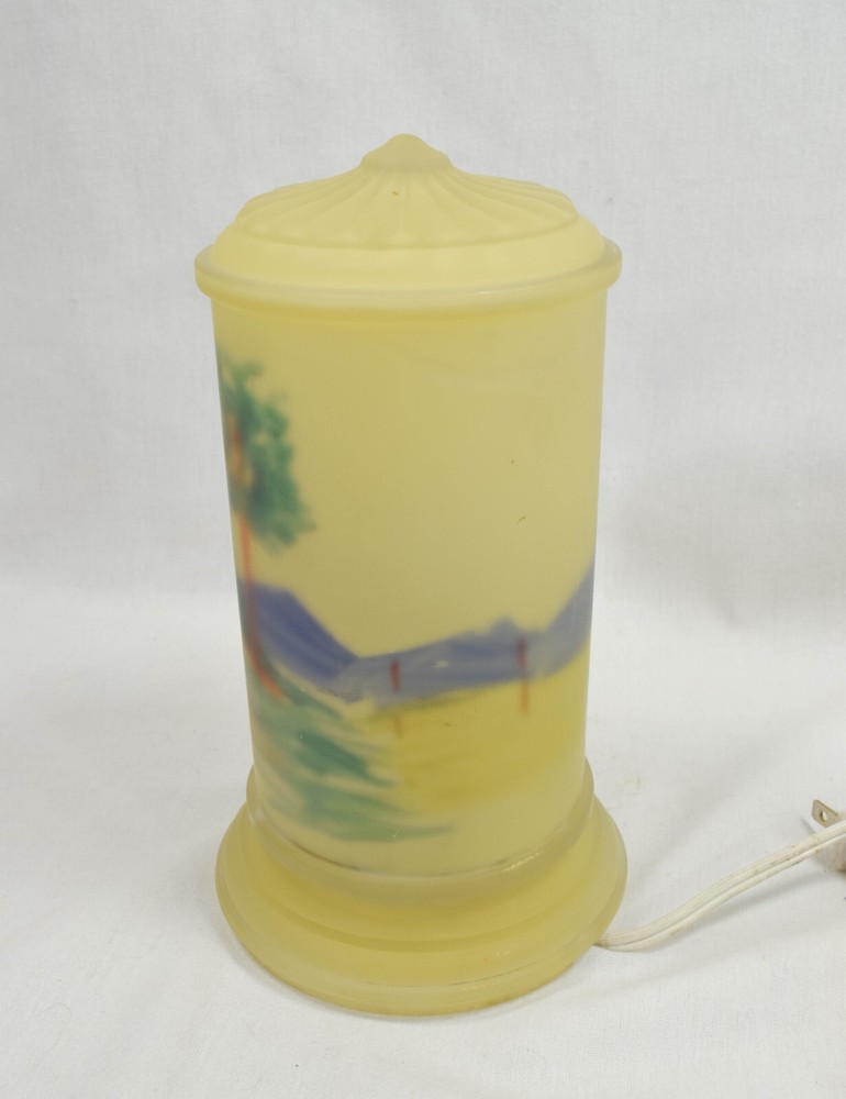 Frosted - Reverse Painted - Night Light / Lamp - 8"
