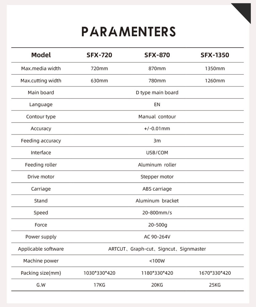 53” Cutting Plotter Sign Cutting Machine with Stand Signmaster Software 3 Blades