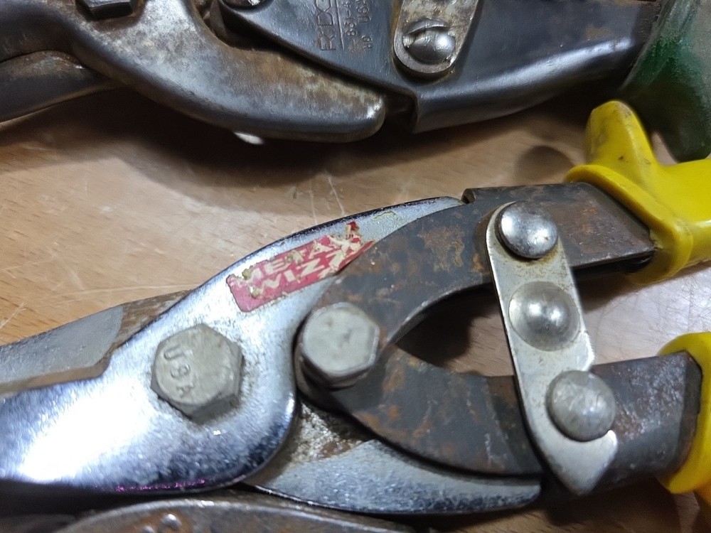 (4Pc Set - Straight, Left, & Right Cut Compound Action Tin Snips -- Ships Free