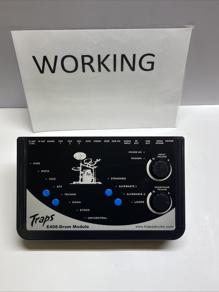 Traps Drums E408 Drum Module – Tested Working – Module Only
