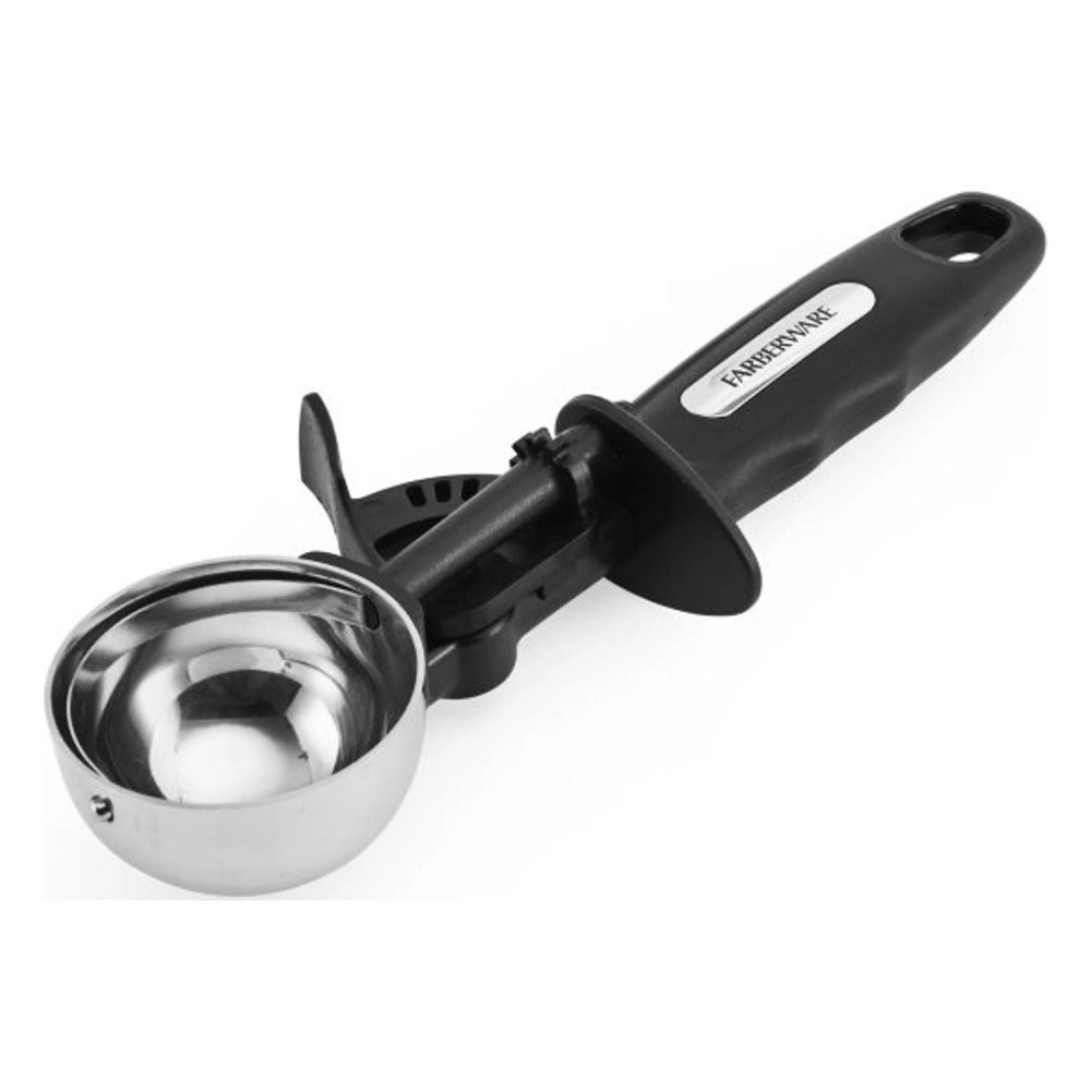 Old Fashioned Ice Cream Scoop Professional Heavy Duty Solid Construction Black