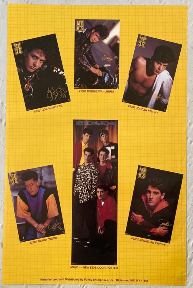 New Kids On The Block 1989 Funky Poster Catalog Ad Promo