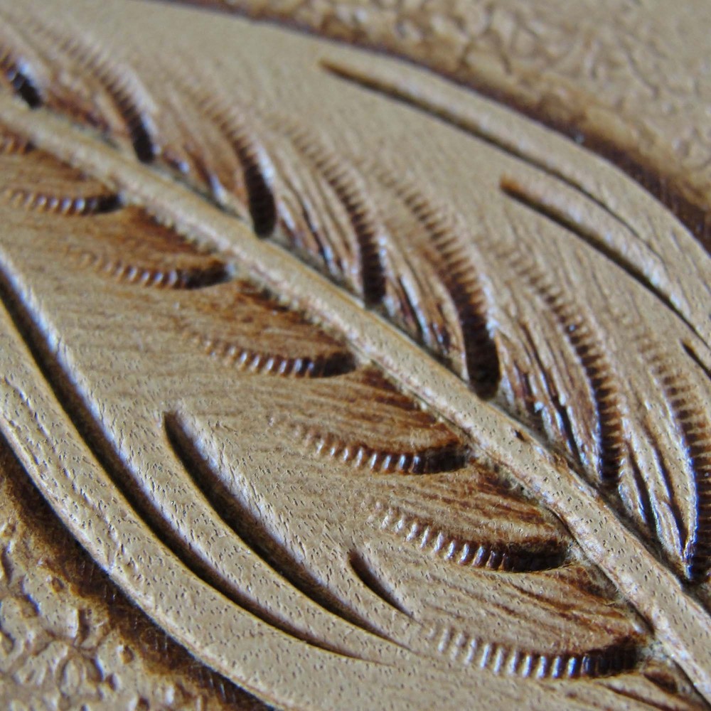 Craft Japan - Large Leaf Liner Stamp, Lined Triangle (Leather Stamping Tool)