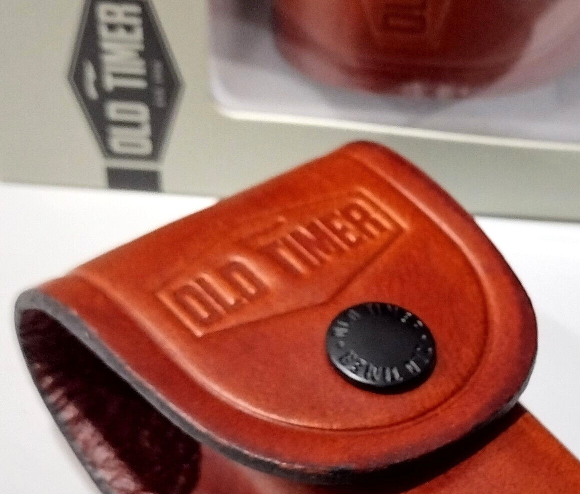 Schrade Old Timer Leather Belt Sheath Skinning Hunting Folding Pocket Knife LS2