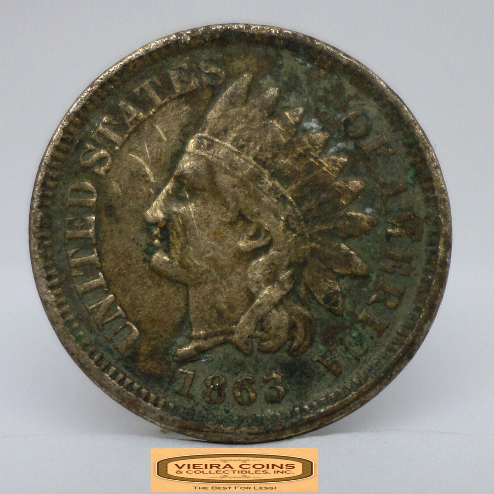 1863 Indian Head One Cent, Better Date - #C38045NQ