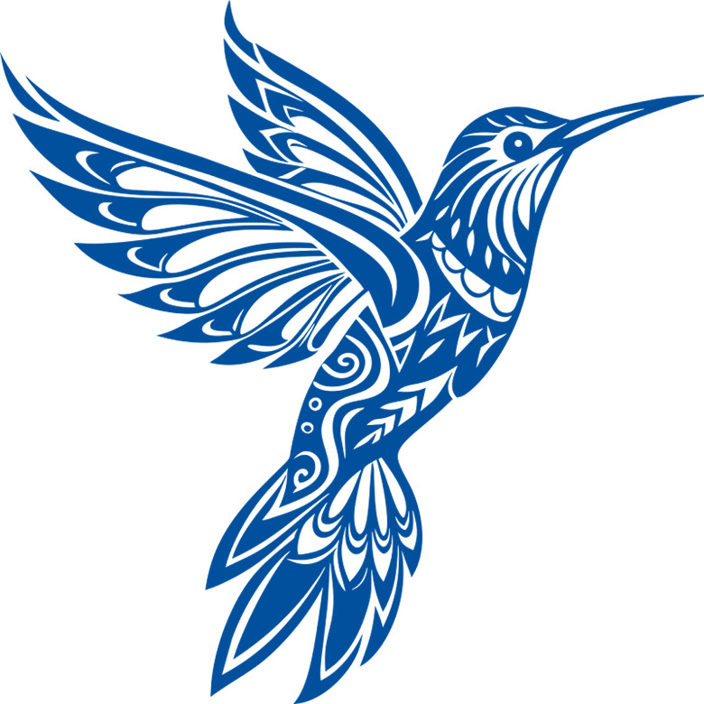 30 Custom Blue Mystical Bird Personalized Address Labels