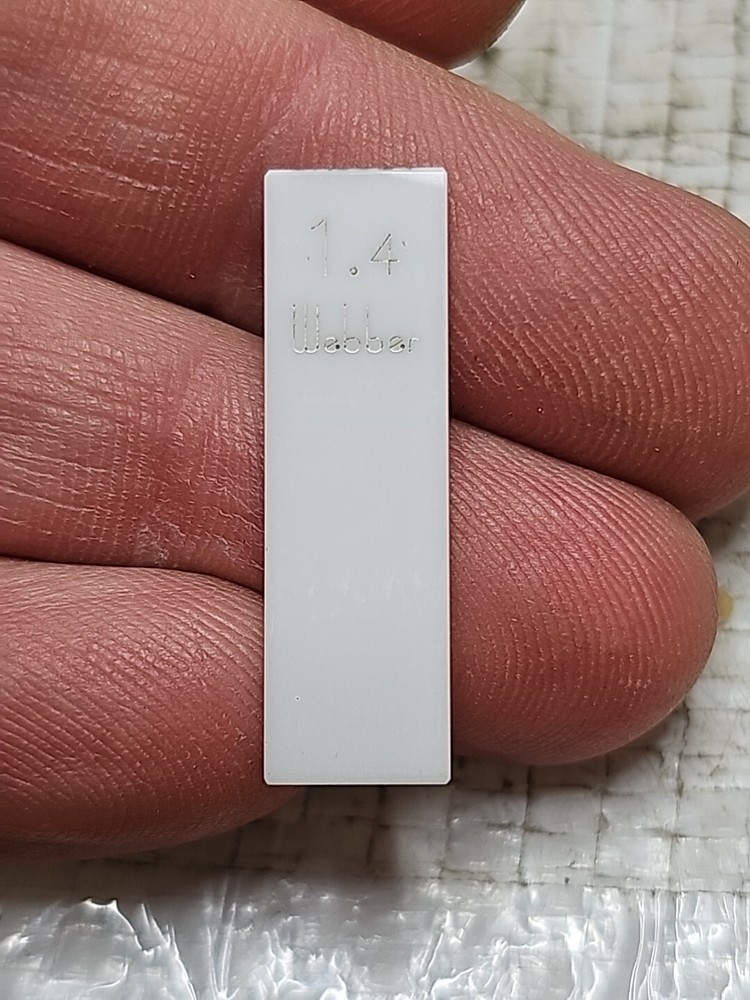 1.400mm Webber Gage Block NOB CERAMIC