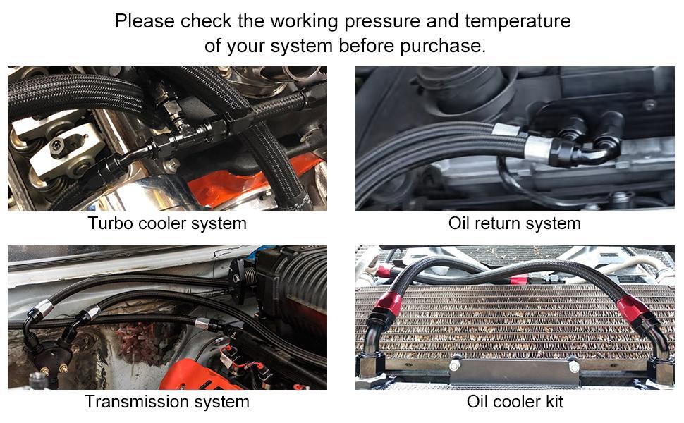 4AN/6AN/8AN/10AN/12AN Stainless Steel Braided CPE Fuel/Oil/Gas Hose Line Silver