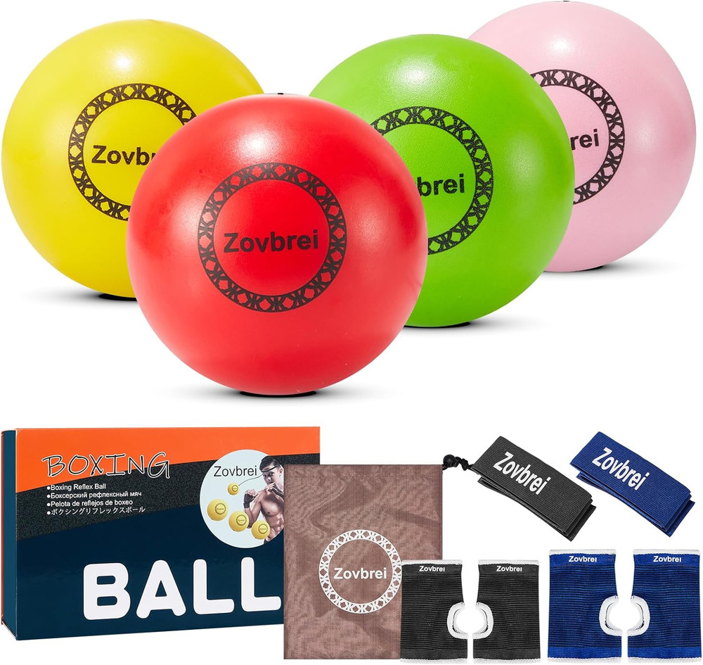 Ultimate Boxing Reflex Ball Set 4Reaction Balls Train Hand Eye Coordination Punc