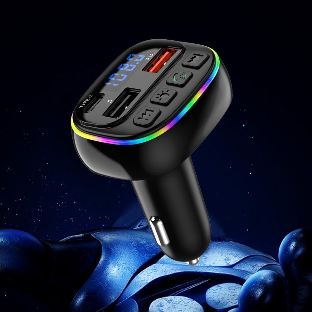Efficient Car Charger with FM Transmitter Functionality for Music and Calls