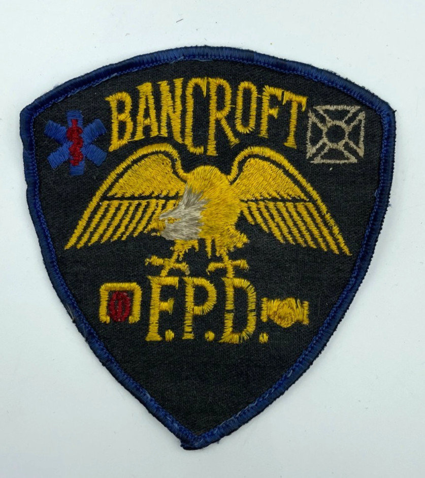 Bancroft Canada Fire Dept Embroidered Patch